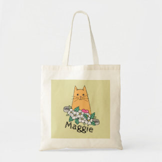 Personalized Cute Cat Tote Bag