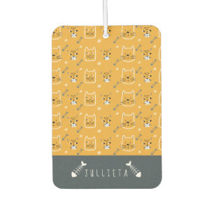 Personalized Cute Cats Modern Pattern Air Freshener