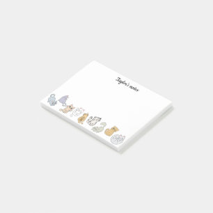 Personalized Cute Cats Post-it Notes for Cat Lover