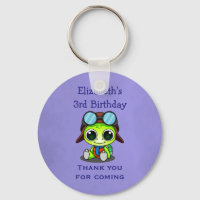 Personalized Cute Chibi Turtle Birthday Favour