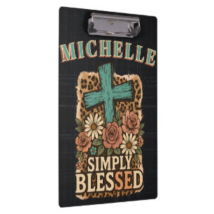 Personalized Cute Christian Simply Blessed Clipboard