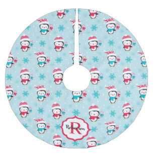 Personalized Cute Christmas Brushed Polyester Tree Skirt
