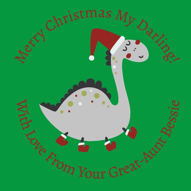 Personalized Cute Christmas Dinosaur In Boots Wrapping Paper (Creator Uploaded)