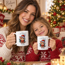 Personalized Cute Christmas Kitten Mug