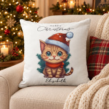 Personalized Cute Christmas Kitten