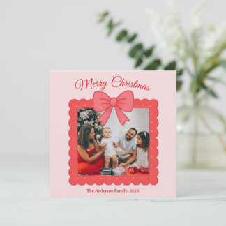 Personalized Cute Christmas Photo Collage  Holiday Card
