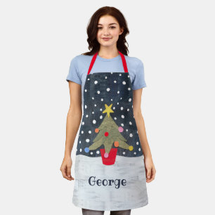 Personalized Cute Christmas Tree Apron