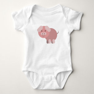 Personalized cute chubby piggy baby bodysuit