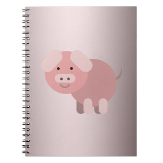 Personalized cute chubby piggy notebook