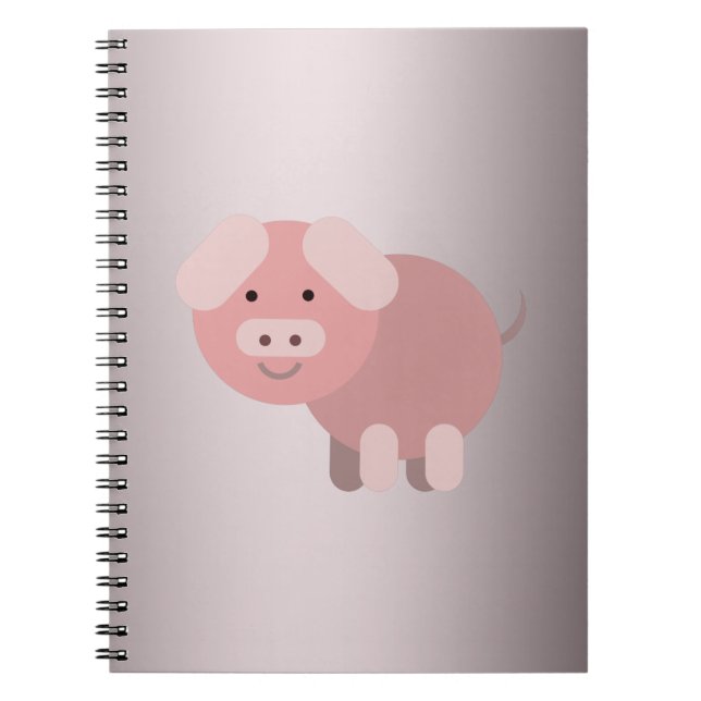 Personalized cute chubby piggy notebook (Front)