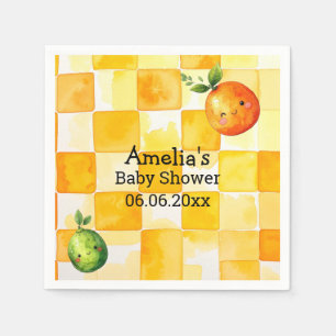 Personalized Cute Citrus Fruit Baby Shower  Napkin
