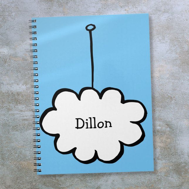 Personalized Cute Cloud on a String Notebook (Personalized Cute Cloud on a String Notebook)