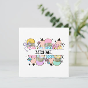Personalized Cute Colourful Pencil - Back To Schoo