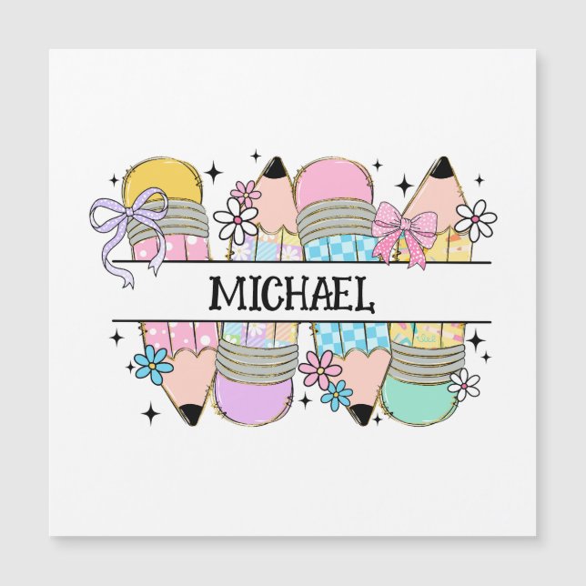 Personalized Cute Colourful Pencil - Back To Schoo (Front)