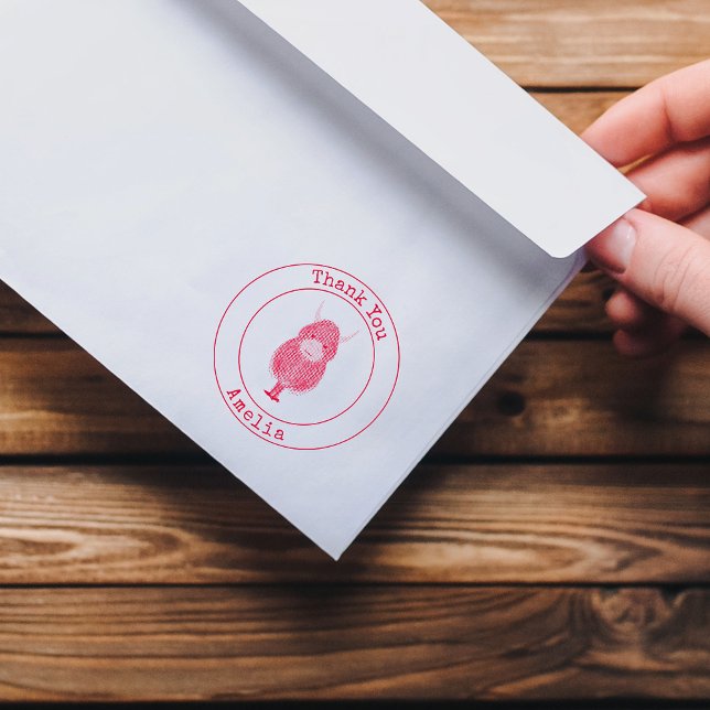 Personalized Cute Cow Thank You self-inking stamp (Creator Uploaded)