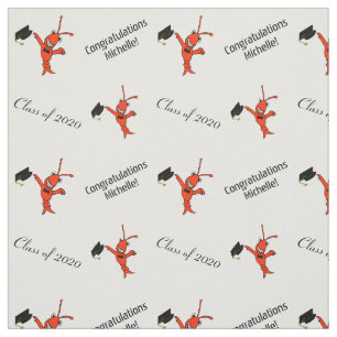 Personalized Cute Crawfish Graduation Fabric