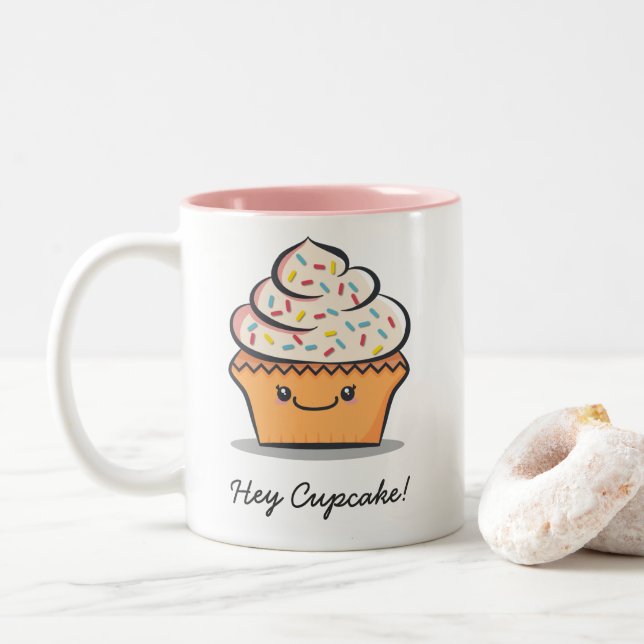 Personalized Cute Cupcake Mug (With Donut)
