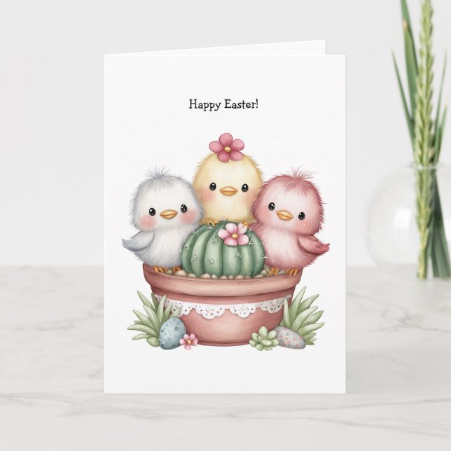 Personalized Cute Desert/Southwestern Easter  Card (Front)