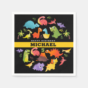 Personalized Cute Dinosaur Napkin