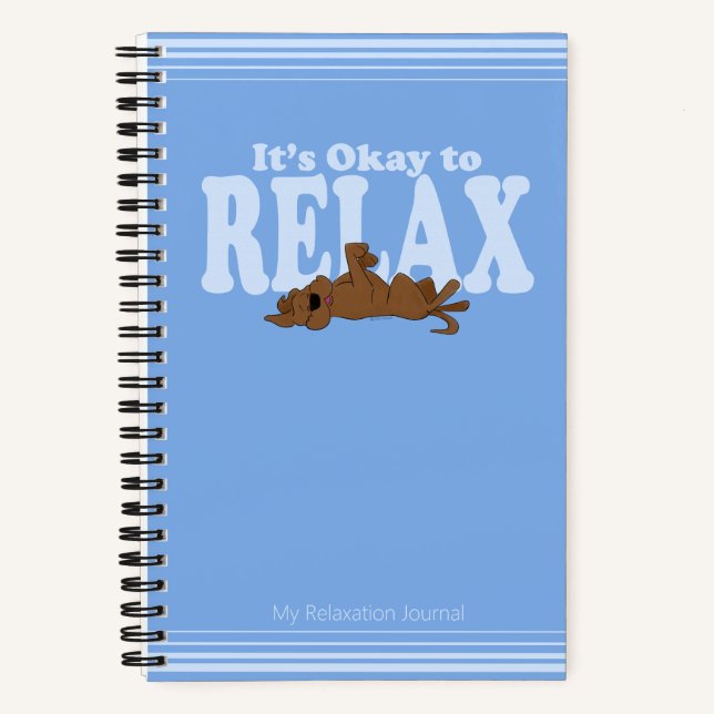 Personalized Cute Dog Blue Custom Mindful Journal (Front)
