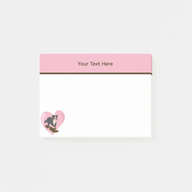 Personalized Cute Dog  Post-it Notes (Front)