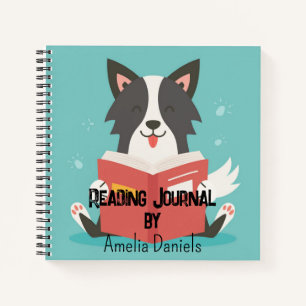 Personalized Cute Dog Reading Journal