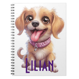 Personalized Cute Dog Spiral Notebook: Deligh Notebook