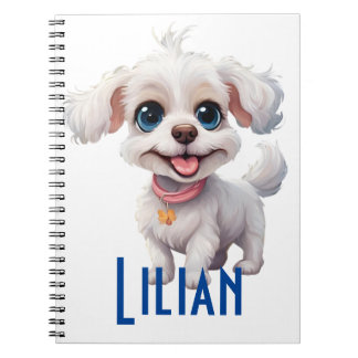 Personalized Cute Dog Spiral Notebook: Delightful  Notebook