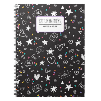 Personalized Cute Doodle Notebook with Name