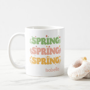 Personalized Cute Easter Spring Celebration  Coffee Mug
