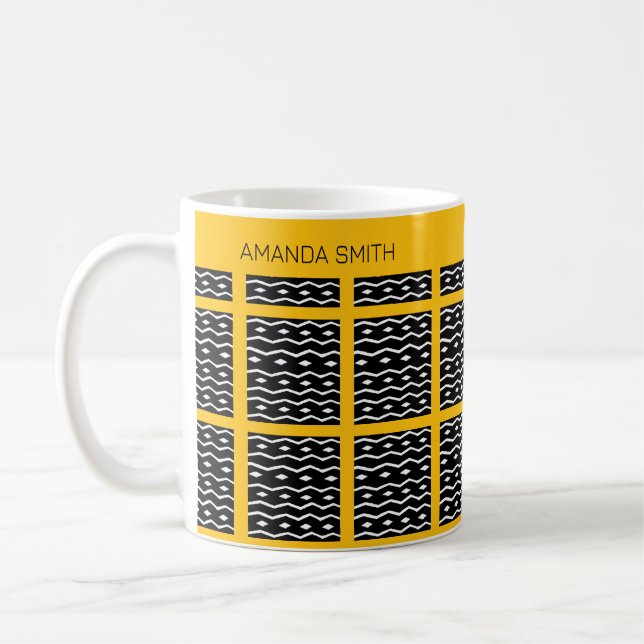 Personalized Cute Ethnic Pattern Coffee Mug (Left)