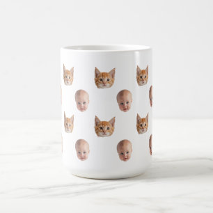 Personalized Cute Family Face 2 Photos Mug