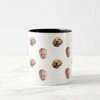 Personalized Cute Family Face 2 Photos Mug
