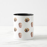 Personalized Cute Family Face 2 Photos Mug