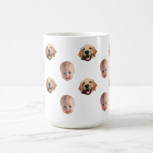 Personalized Cute Family Face 2 Photos Mug