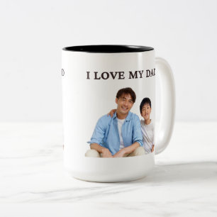 Personalized Cute Family Face 2 Photos Mug