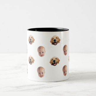 Personalized Cute Family Face 2 Photos Mug