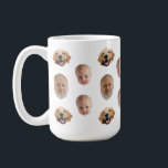 Personalized Cute Family Face 3 Photos Mug<br><div class="desc">The background needs to be transparent. Make sure the photo is cropped tightly to the object/face.</div>