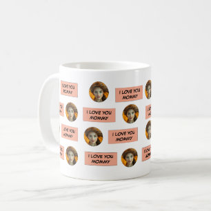 Personalized Cute Family Face 5 Photos Coffee Mug
