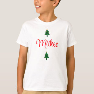 Personalized Cute Family Name Fun Kid's Christmas T-Shirt