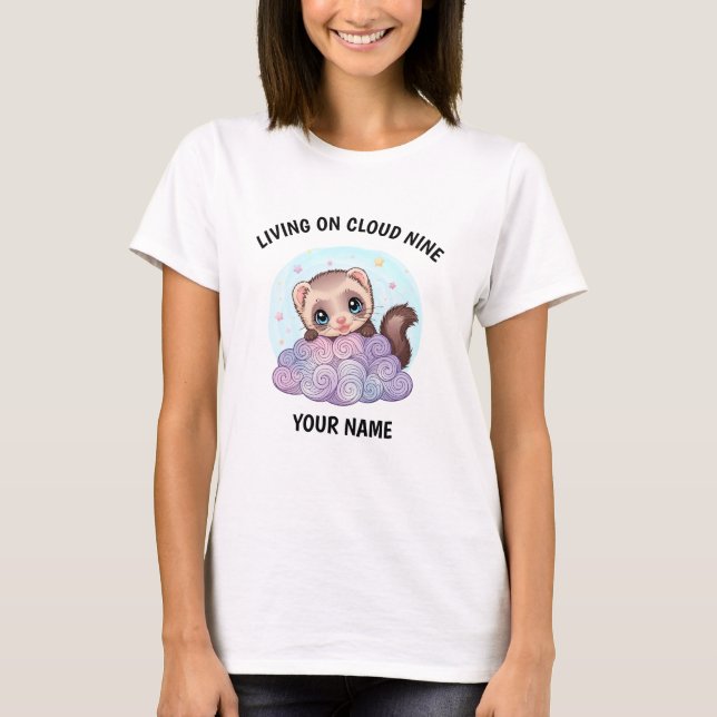 Personalized Cute Ferret Women's T-Shirt (Front)