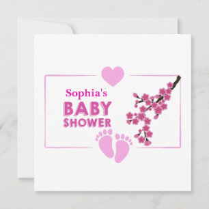 Personalized Cute Floral Baby Shower Invitation