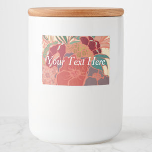 Personalized Cute Floral Food Container Label