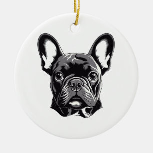 Personalized Cute French Bulldog Dog Ceramic Ornament