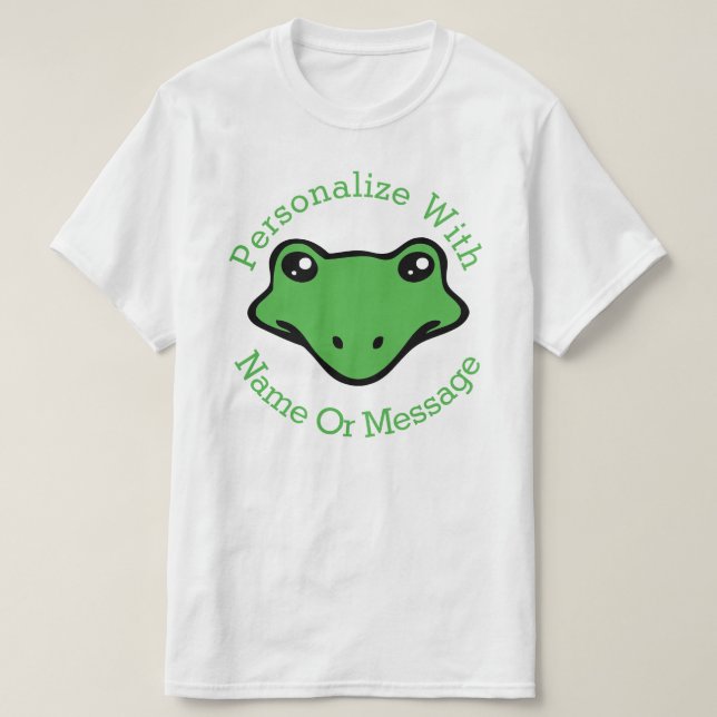 PERSONALIZED Cute Frog Face T-Shirt (Design Front)