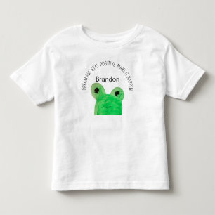 Personalized Cute frog inspirational quote  Toddler T-shirt