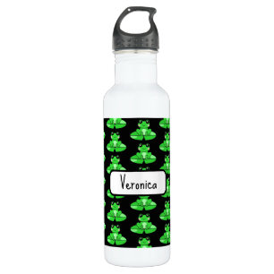 Personalized Cute Frog   Name in Heart 710 Ml Water Bottle