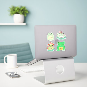Personalized Cute Frog Stickers