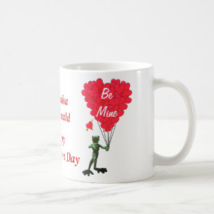 Personalized cute frog Valentines day Coffee Mug