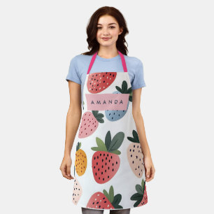 Personalized Cute Fruit Strawberry Pattern Apron